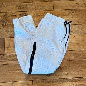 Express Men’s Light Gray Joggers with Black Accents M